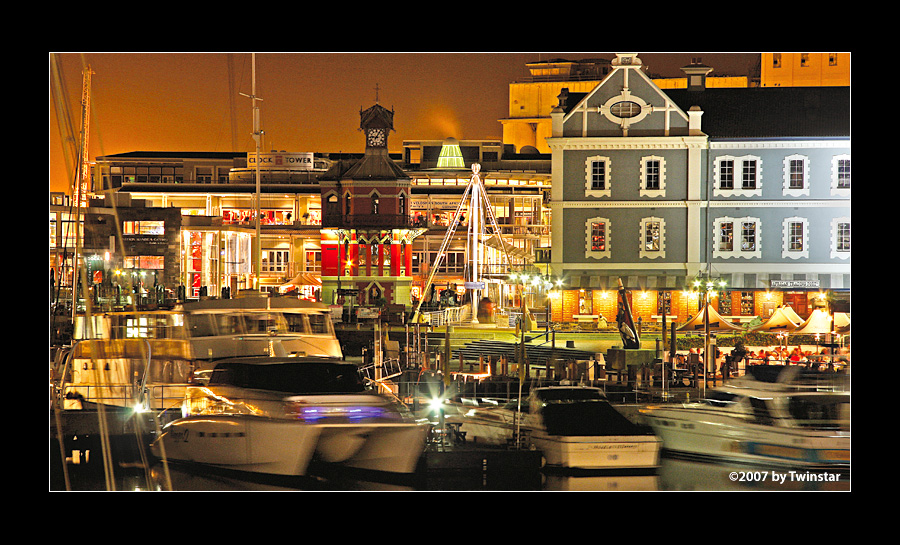 VA Waterfront at night