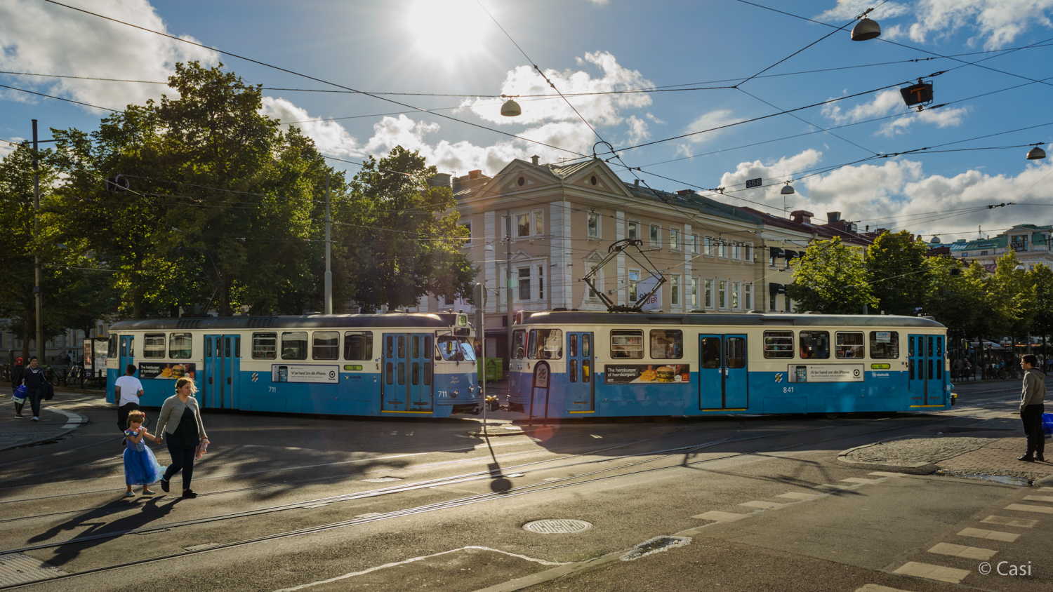 Västtrafik im Gegenlicht