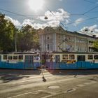 Västtrafik im Gegenlicht