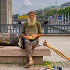 Vagabund in Hamburg am Rathausmarkt