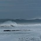 vagues au loin par marée basse