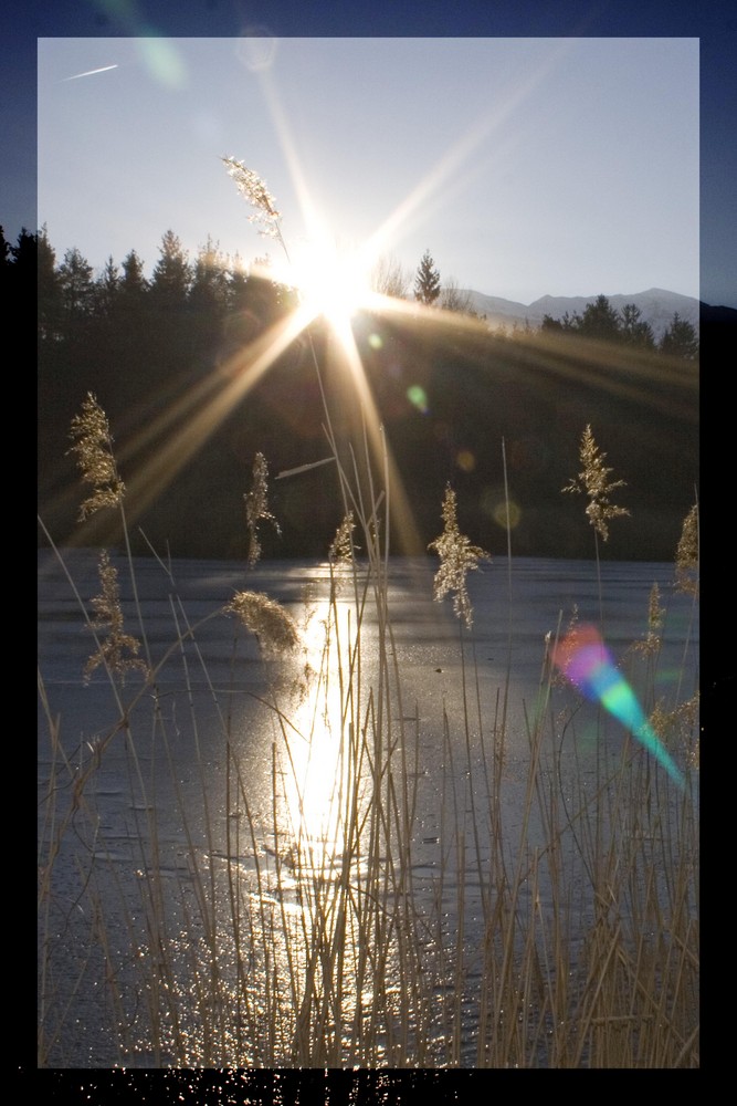 Vahrner See bei Sonnenaufgang