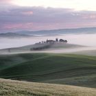 Val d'Orcia im Morgennebel