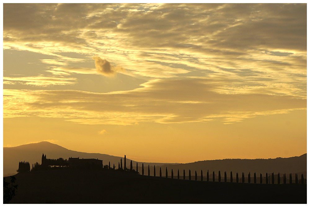 Val d'Orcia - Toscana um 07:30 Uhr