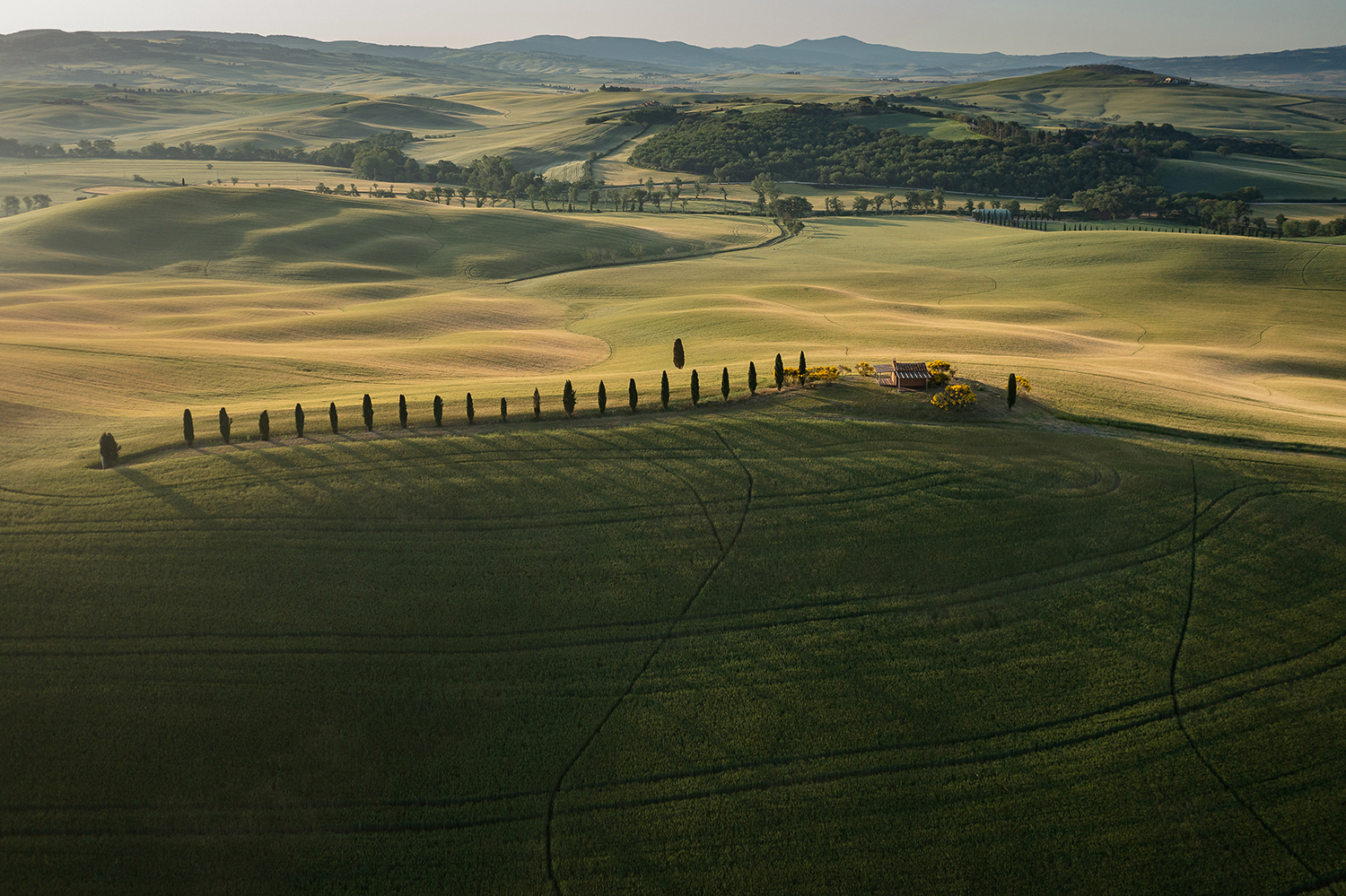 Val d'Orcia von oben