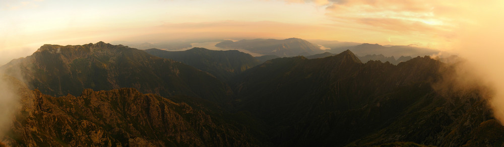 Val Grande sunset panorama