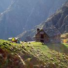 Val Grande, Zelt am Bergkamm hoch über dem Ossola Tal