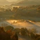 Valdichiana mit Bodennebel