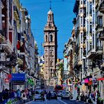 Valencia: Calle de la Paz und Santa Catalina Kirche