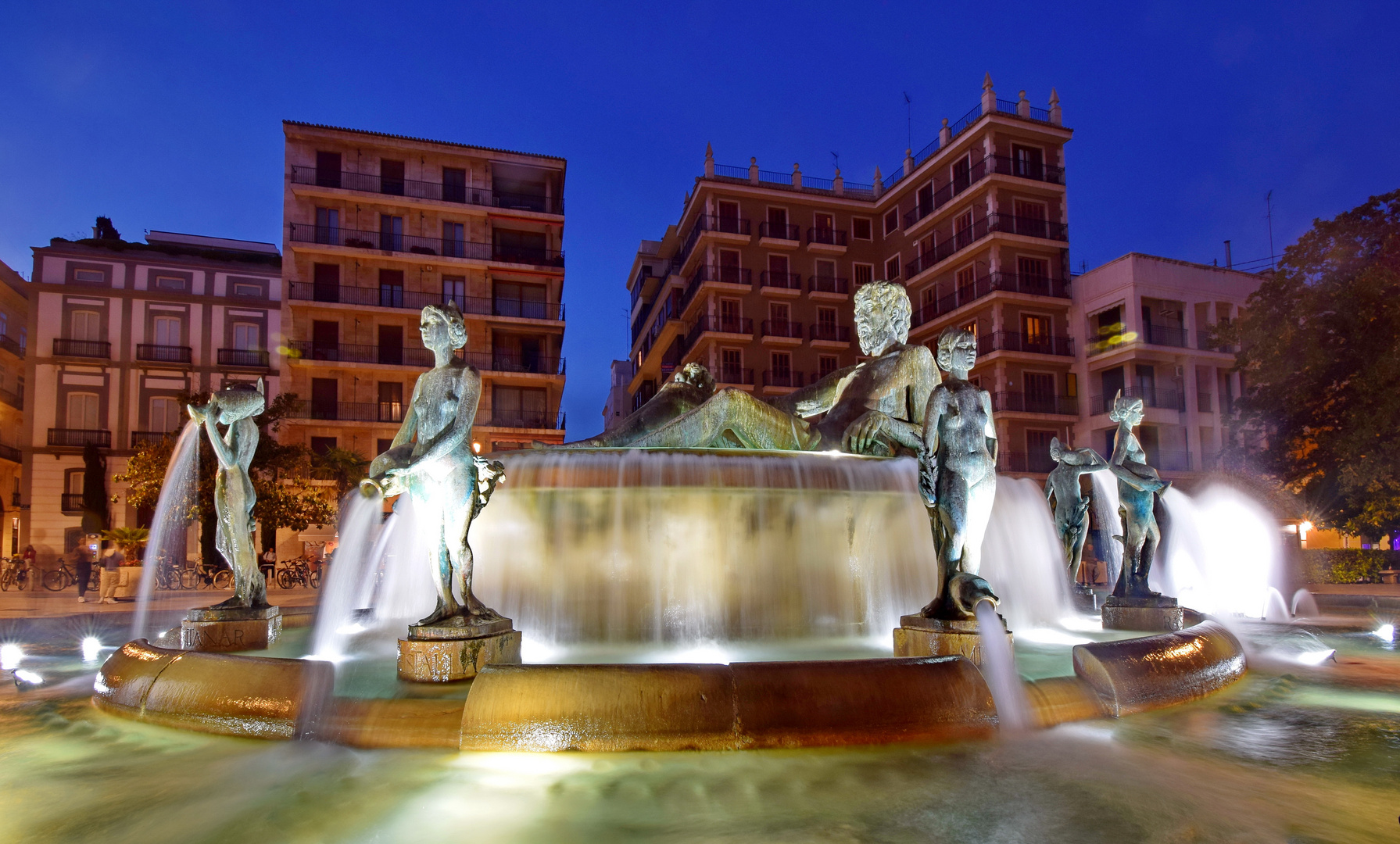 Valencia; Turia Brunnen