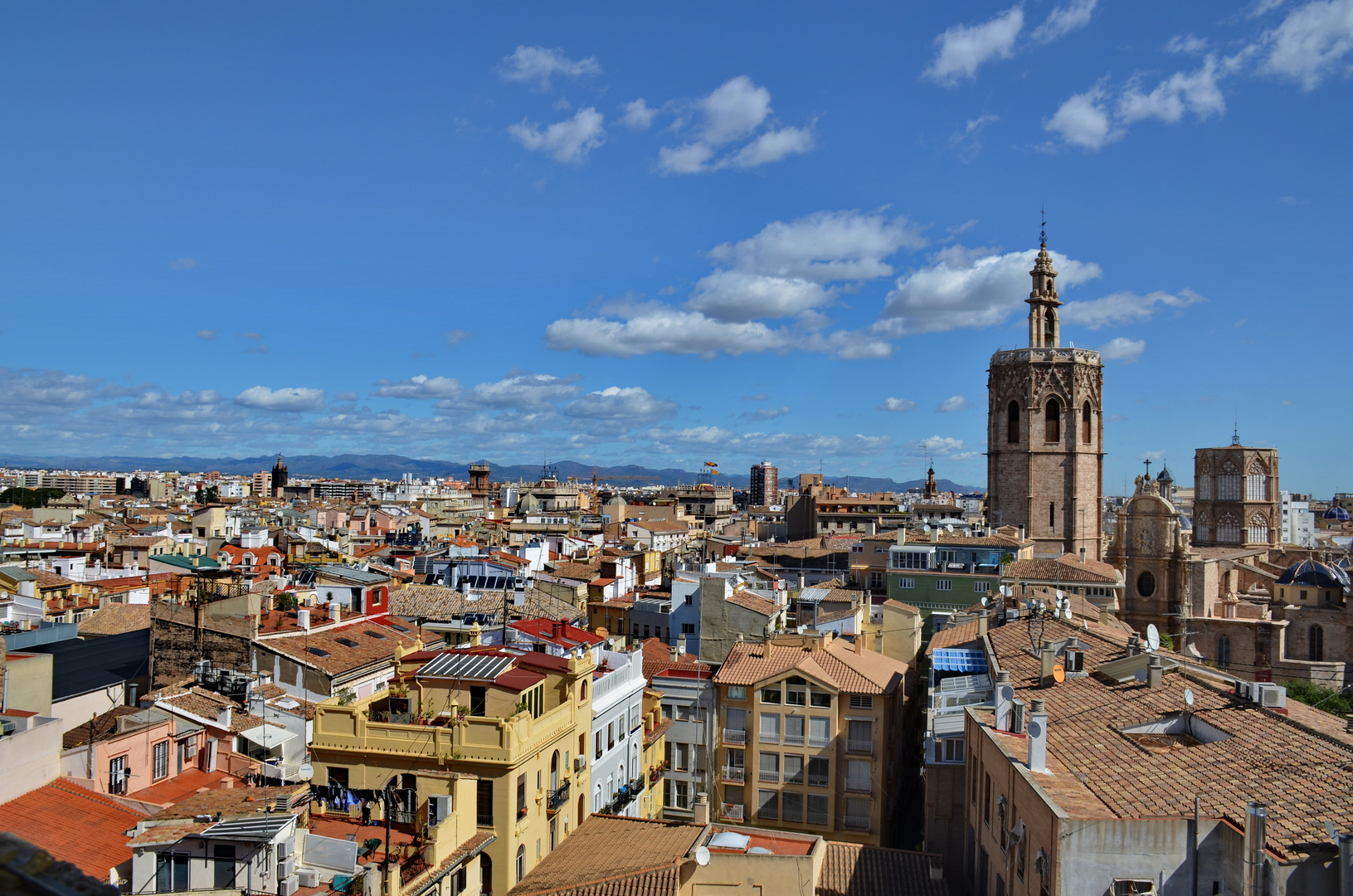 Valencia von oben, Panorama vom Turm der Santa Catalina Kirche