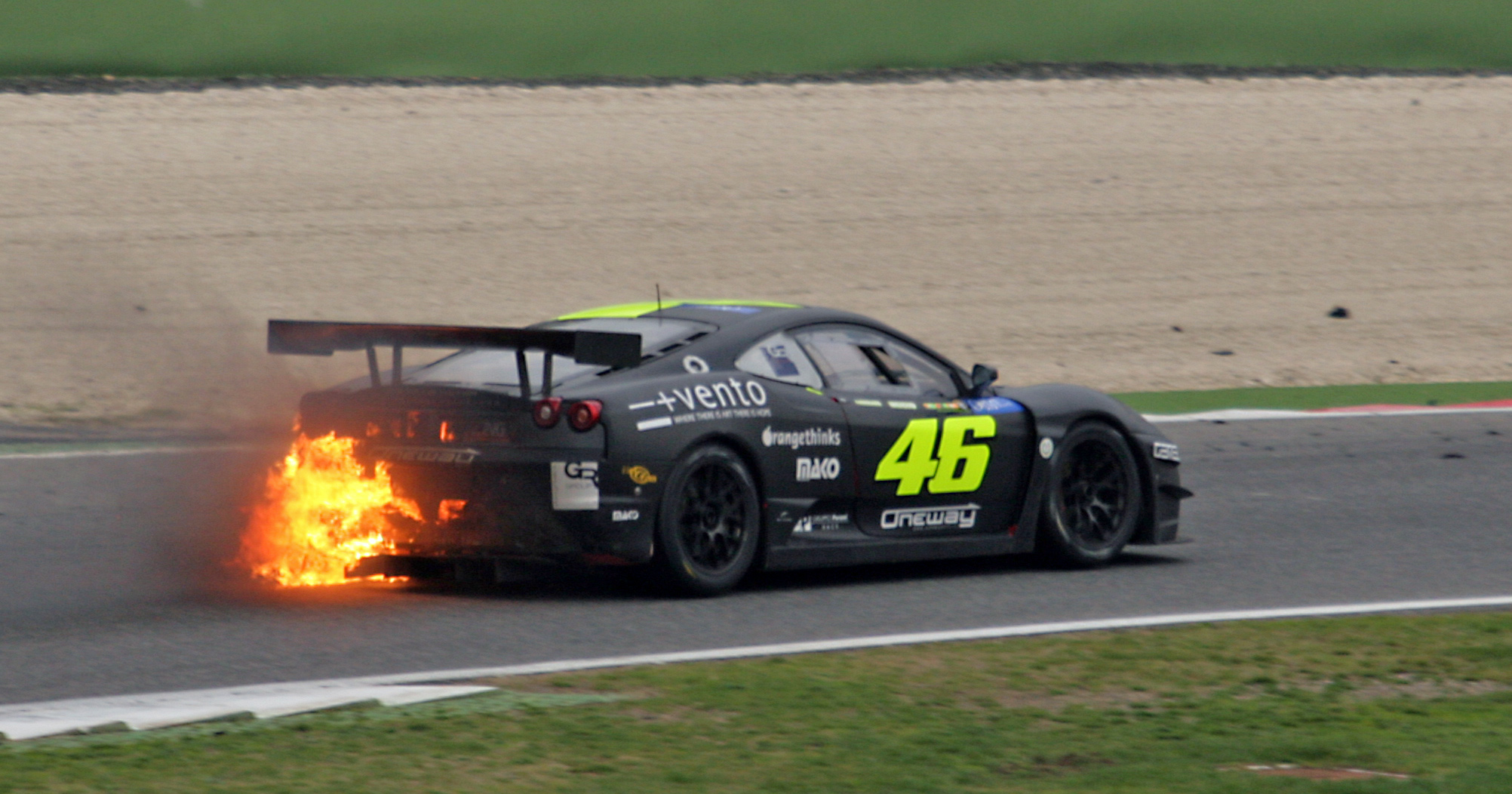 Valentino Rossi, 6 ore di Vallelunga Campionato FiA GT3. 22 nov. 2009