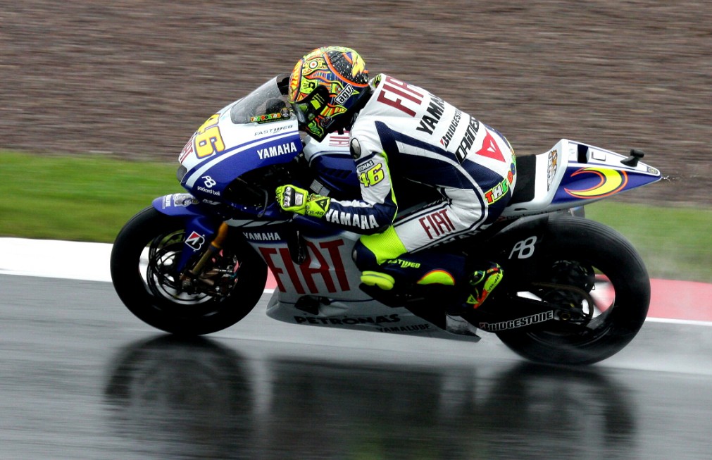 Valentino Rossi im Regen