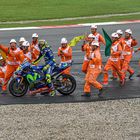 Valentino Rossi in Bedrängnis in Sepang Malaysia