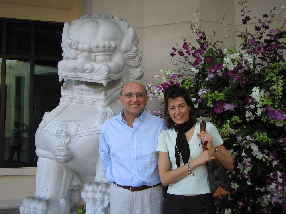 Valérie and I at the Peninsula. Bangkok.