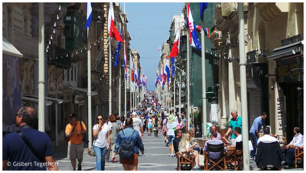 Valletta Einkaufstraße Republic Street Foto & Bild world, malta