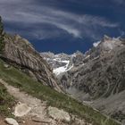 Vallon Des Etançons with Pic Nord des Cavales and La Meije.