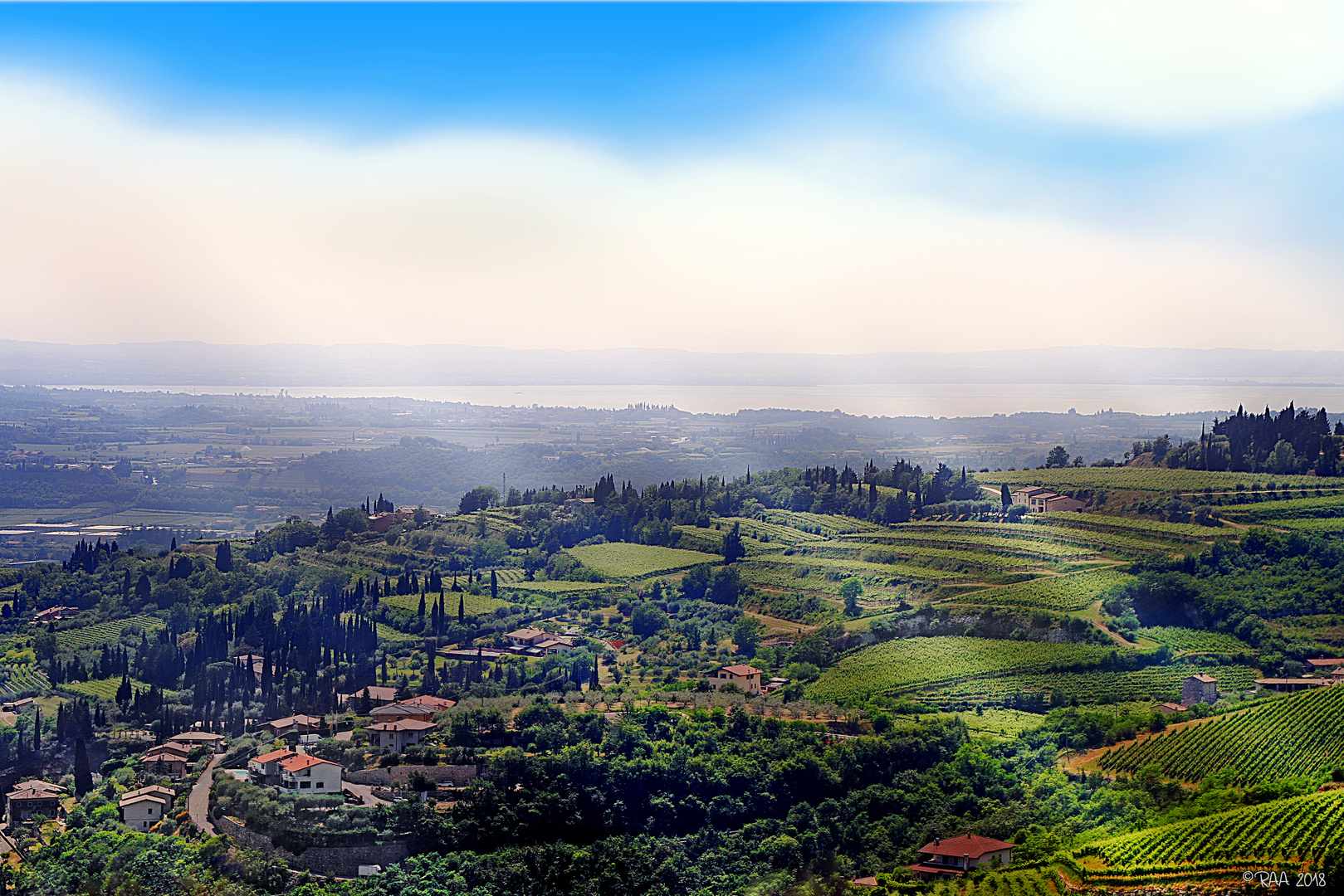 Valpolicella mit Blick auf Gardasee