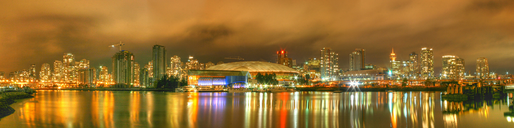 Vancouver bei Nacht Panorama