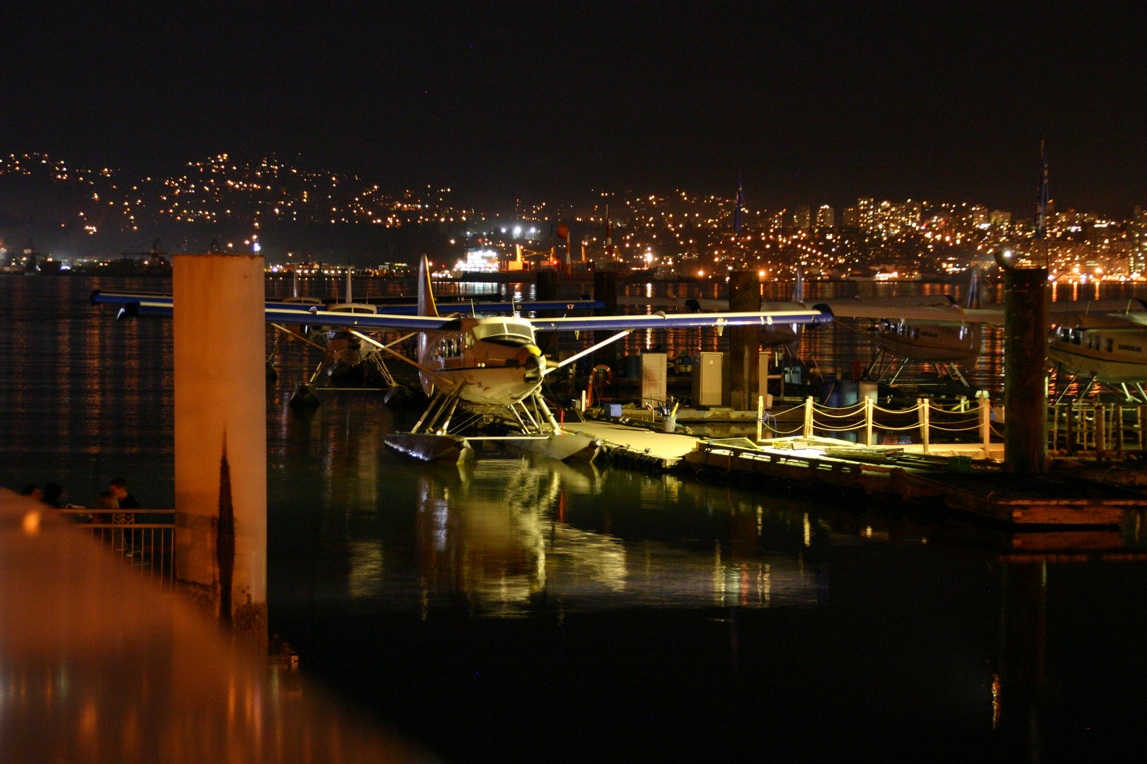 Vancouver Hafen bei Nacht