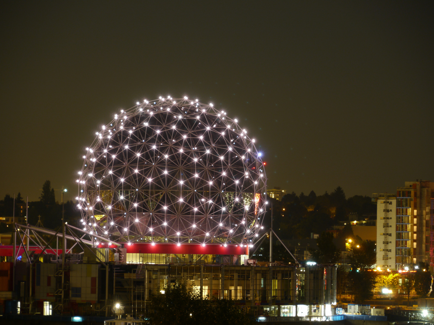 Vancouver, Hafen bei Nacht, September 2011