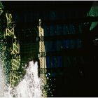 Vancouver Impression No.1 - Centennial Fountain and Reflections in a Glass Wall