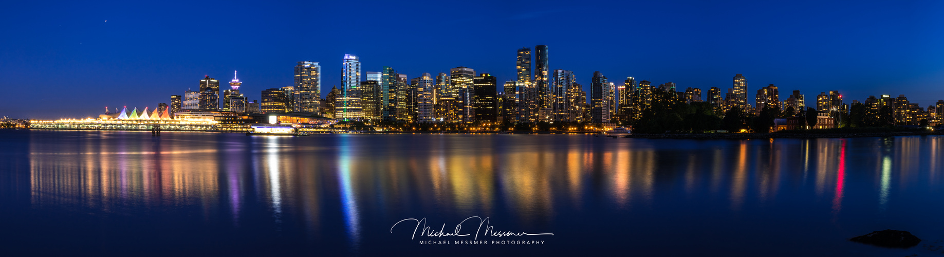 Vancouver Panorama bei Nacht