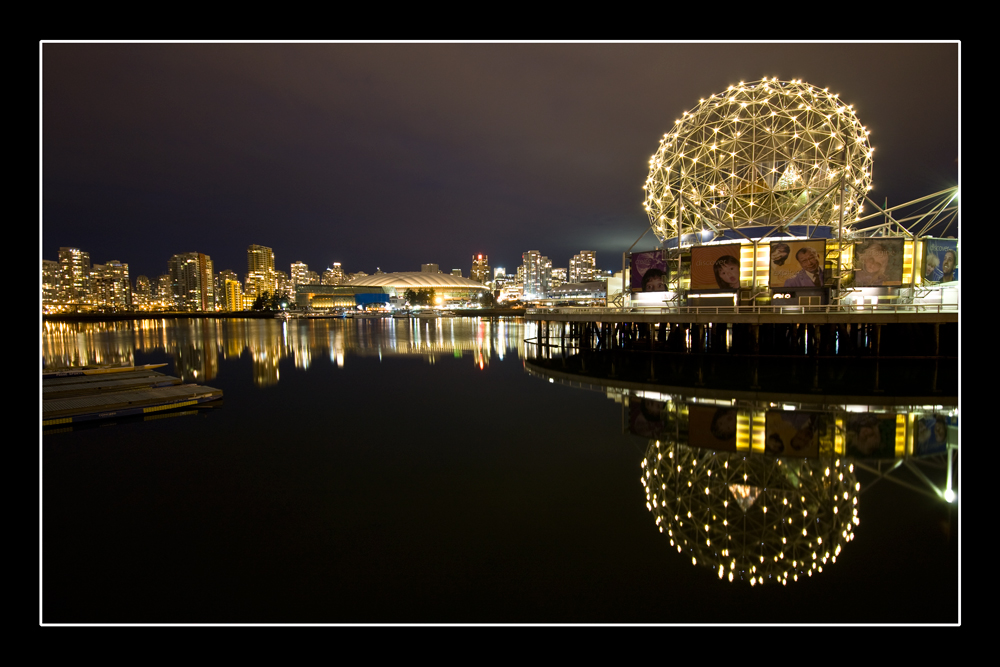 Vancouver Scienceworld at night