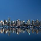 Vancouver Skyline in der Dämmerung