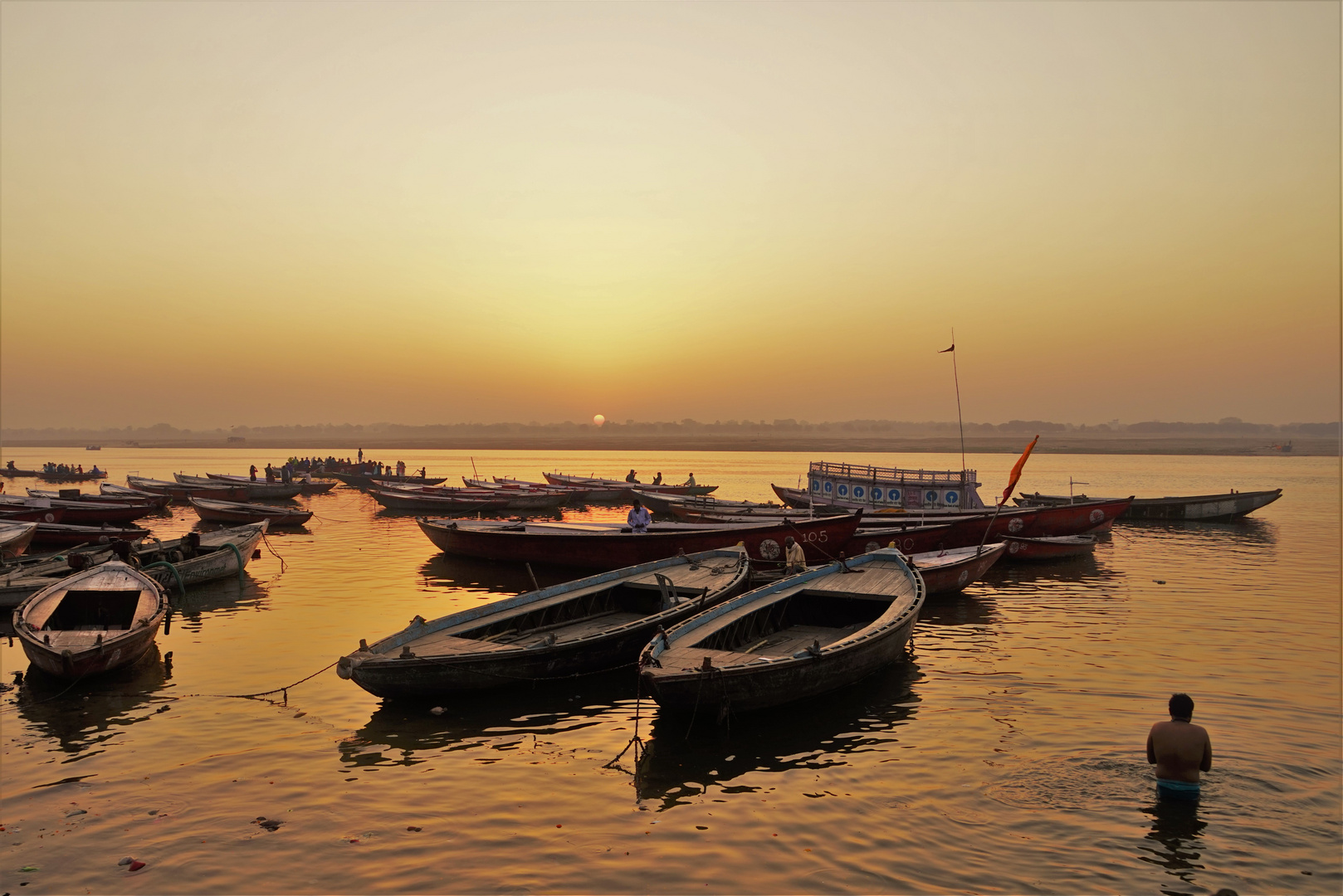 Varanasi, Sonnenaufgang Ganges 2