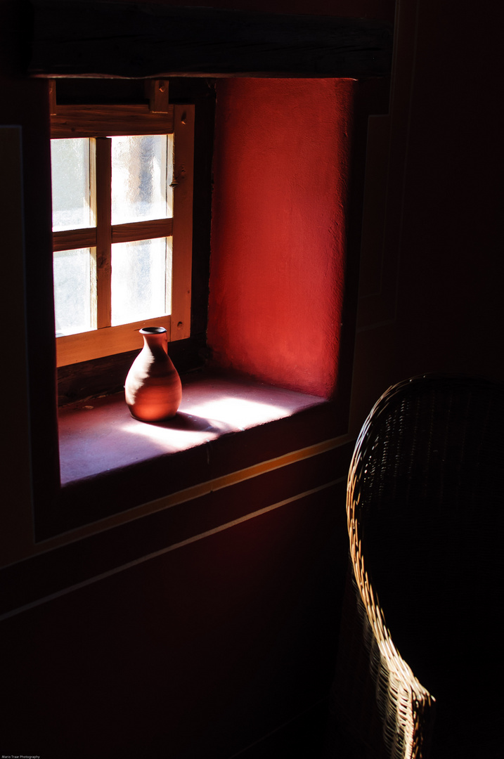 Vase am Fenster