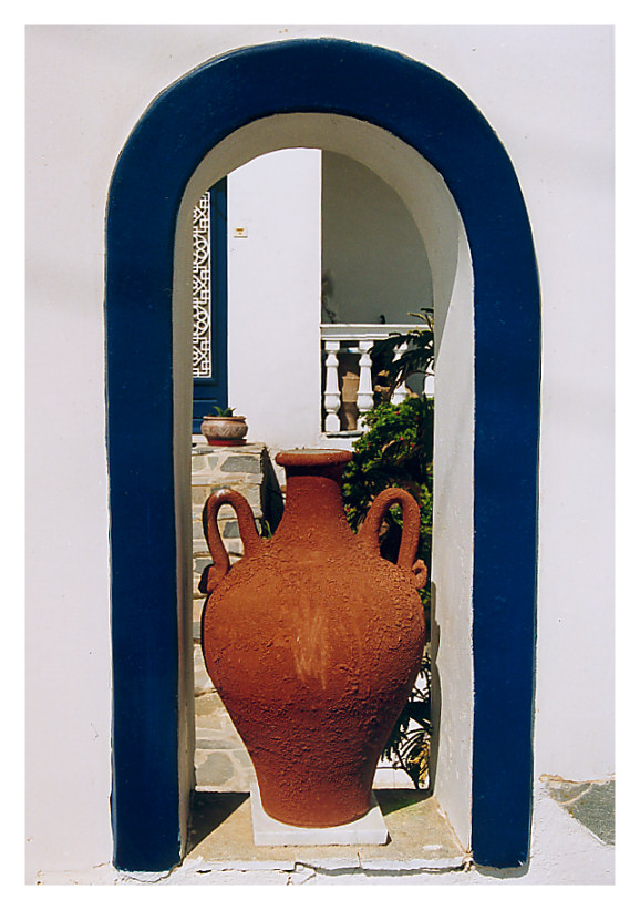 Vase auf Santorini