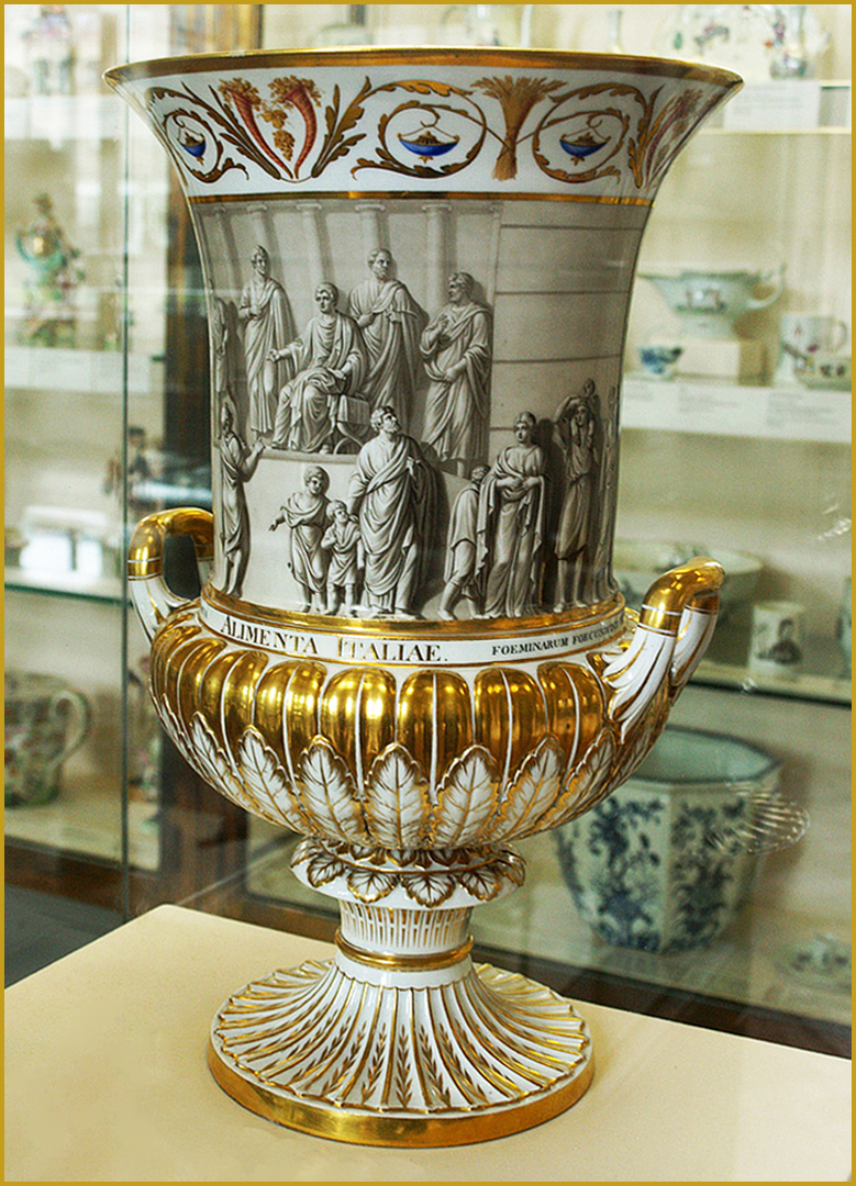 Vase en porcelaine de Misnie (Meissen – Saxe) 1815-16  --  Fitzwilliam Museum, Cambridge