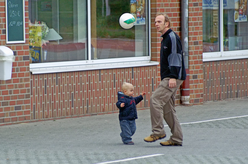 Vater & Sohn Fußball-Match