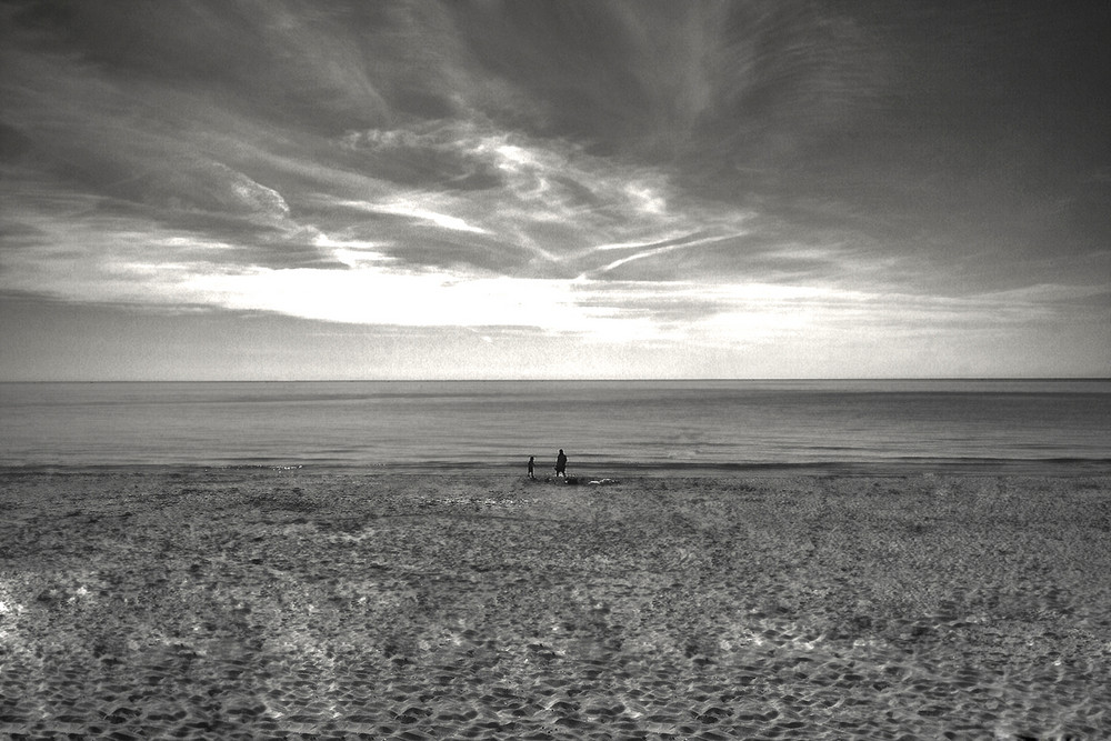 Vater,Sohn und das Meer