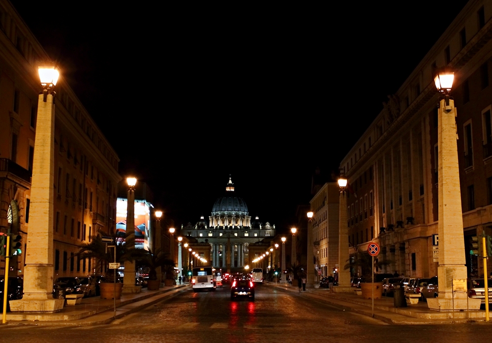 Vatican by night.