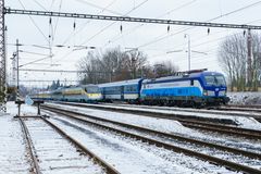 Vectron 193 298 und Pendolino 682 006 in Franzensbad 