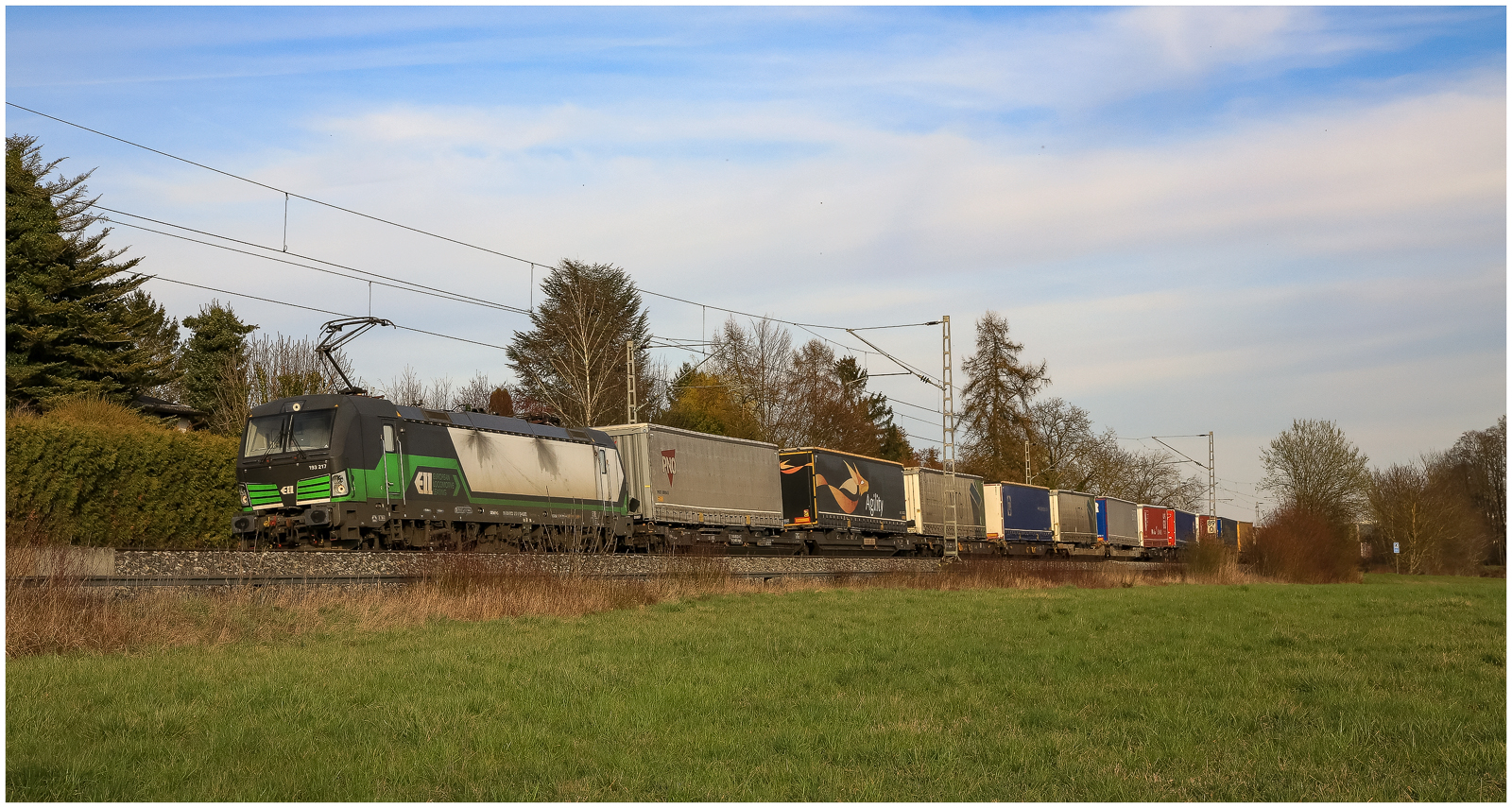 Vectron mit Containerzug