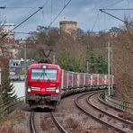 Vectron und Langer Turm in Aachen