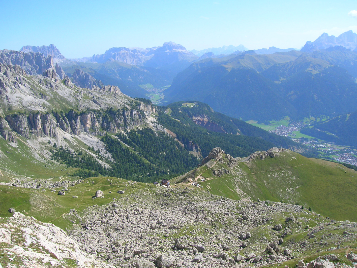 Veduta dalla via ferrata del Masarè gruppo del Catinaccio