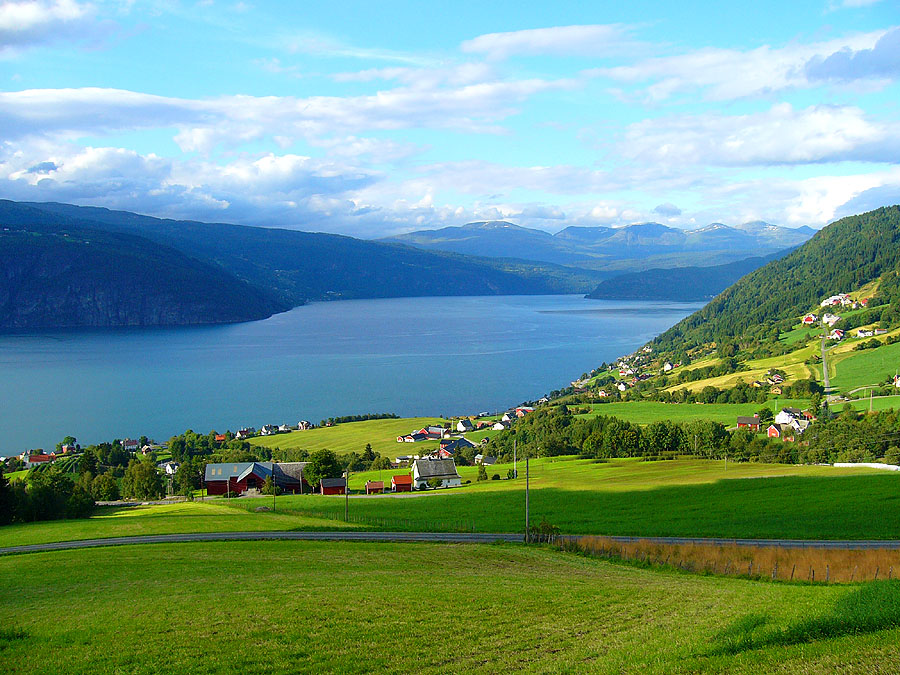 Veduta del Nordalfjord Norvegia
