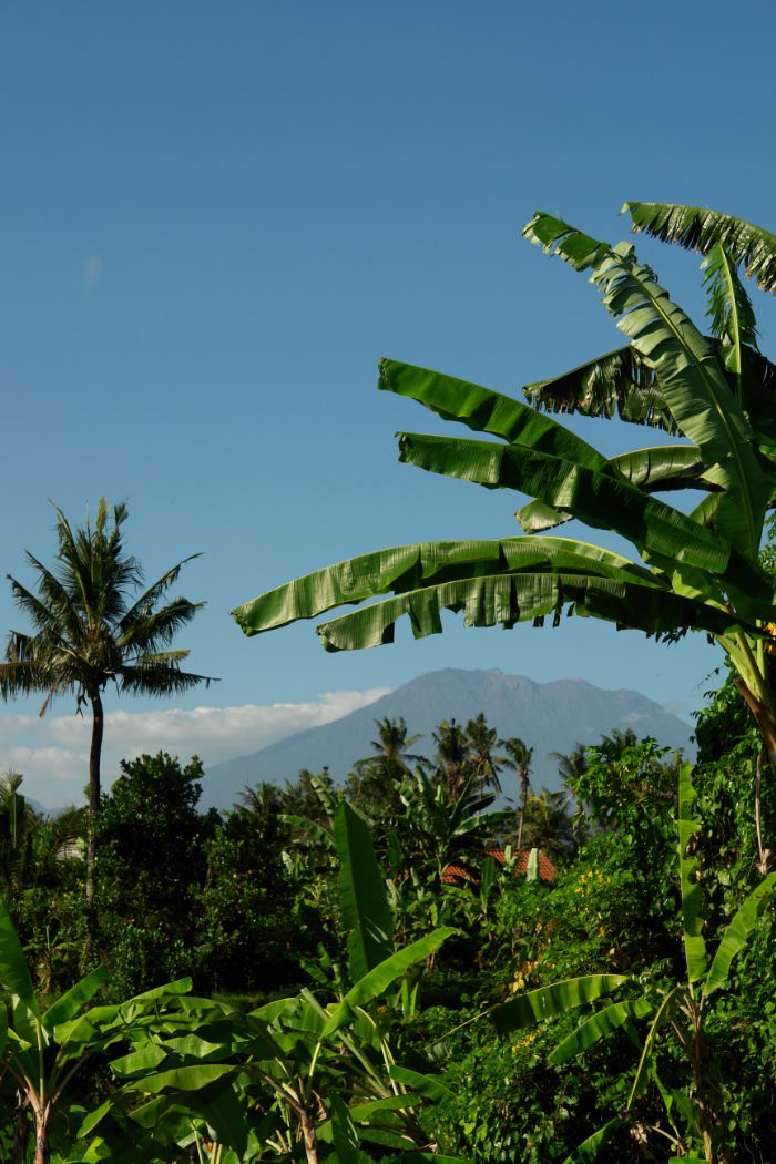 veduta del vulcano bali