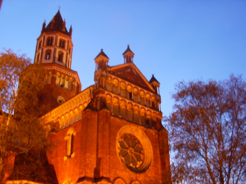 Veduta della Basilica di S.Andrea sul far della sera