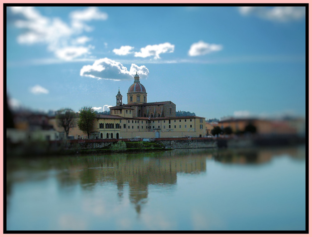 Veduta di Firenze dal fiume Arno