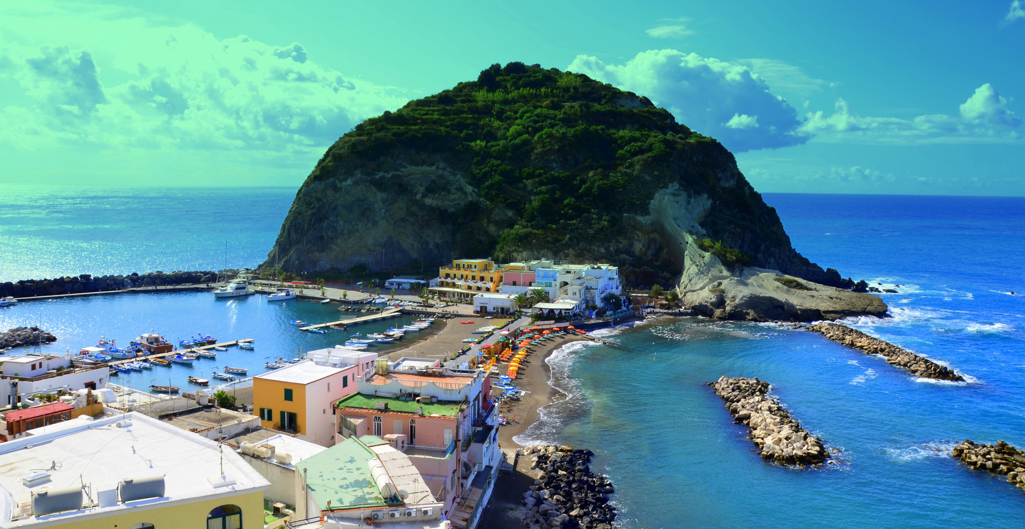 VEDUTA SU S. ANGELO(ISOLA D'ISCHIA)