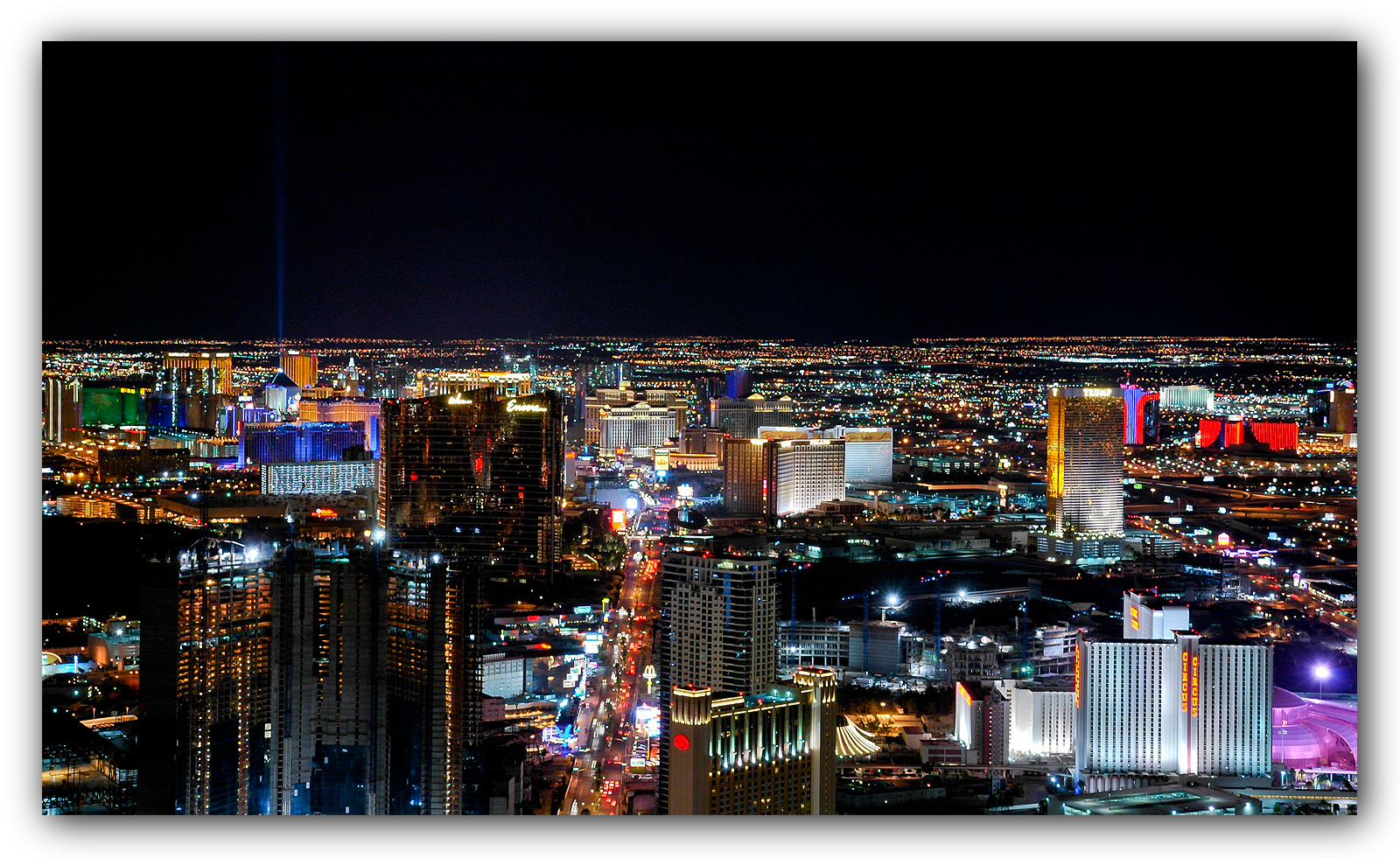 Vegas-Nightview vom Stratosphere-Tower