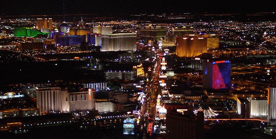 vegas strip from stratosphere