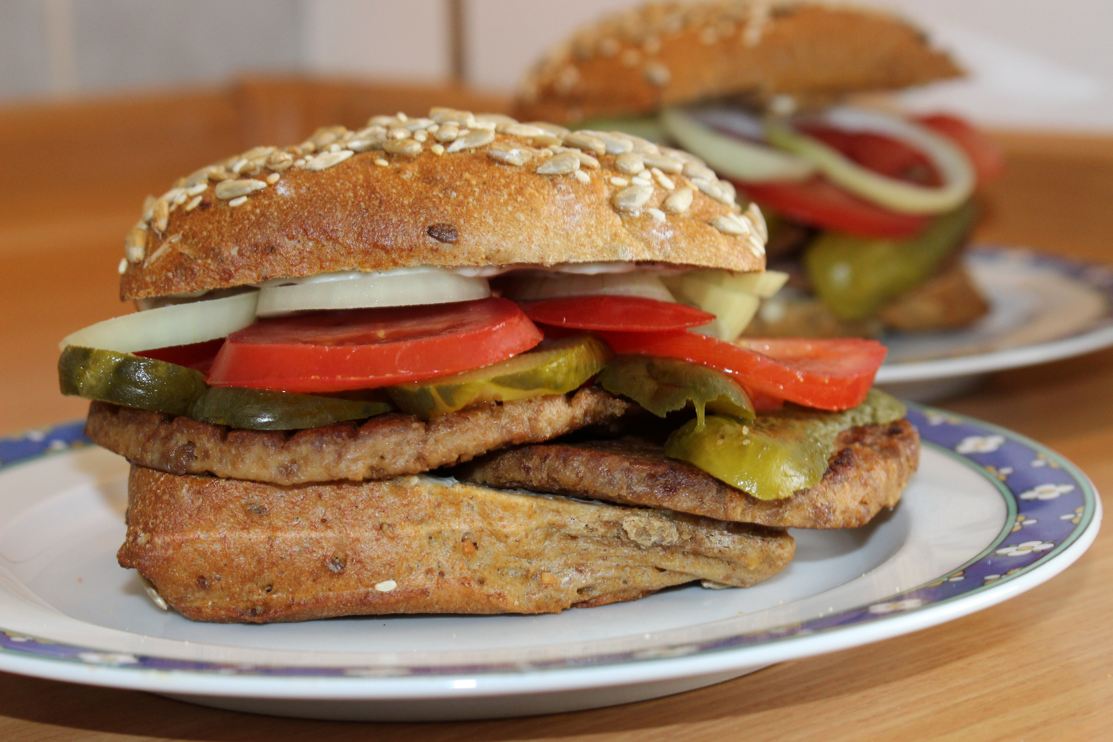 vegetarischers Low-carb Brötchen