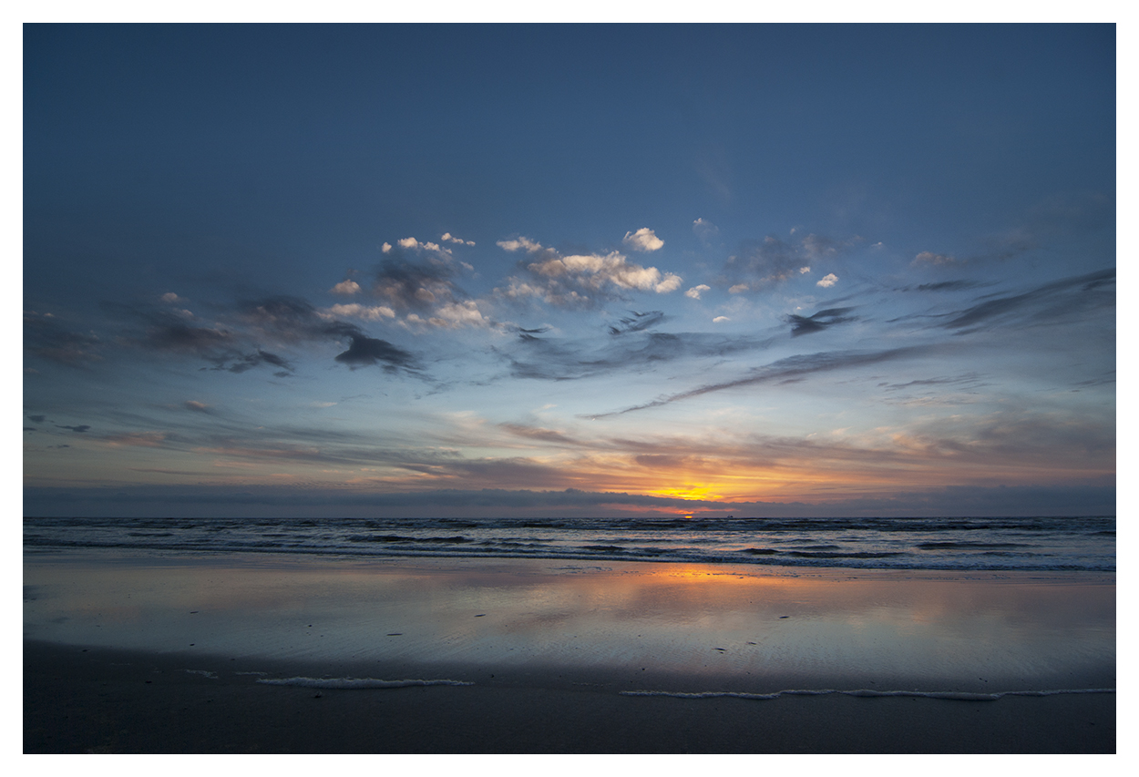 Vejers Strand bei Sonnenuntergang