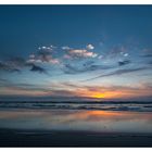 Vejers Strand bei Sonnenuntergang